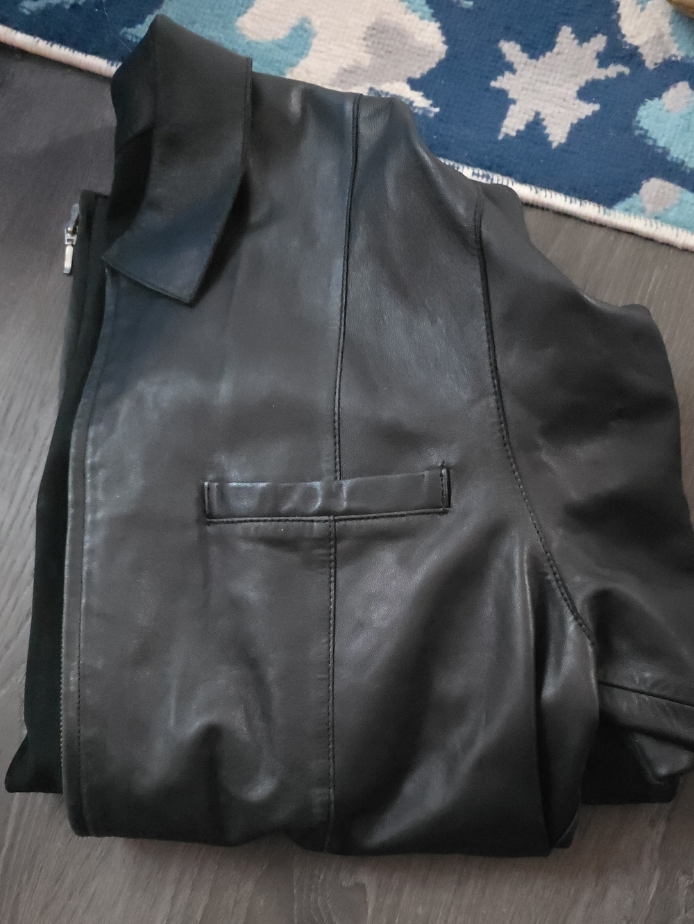 Extremely Soft Black Leather Full Coat Mens Lg